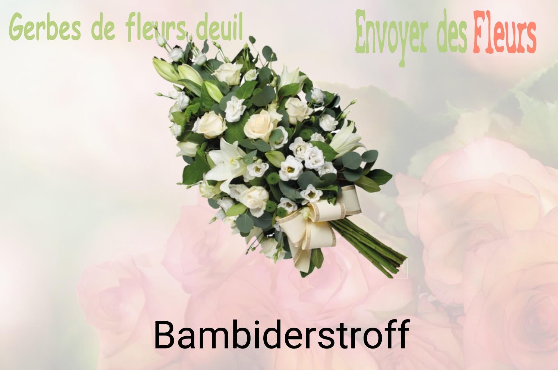 Gerbe de fleurs de deuil livrée à Bambiderstroff